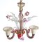Lámpara de araña veneciana pequeña de cristal de Murano soplada a mano, Imagen 2