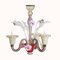 Lámpara de araña veneciana pequeña de cristal de Murano soplada a mano, Imagen 12