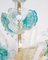 Venetian Murano Glass 6-Light Chandelier in White and Blue, 1960s 3