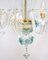 Venetian Murano Glass 6-Light Chandelier in White and Blue, 1960s 5