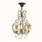 Small Italian Yellow Crystal Beaded Chandelier, 1890s 1