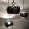 Mirrored Glass Globe Pendant Lamps, 1960s, Set of 3 4