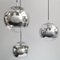 Mirrored Glass Globe Pendant Lamps, 1960s, Set of 3, Image 5