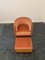 Art Deco Rationalist Armchair with Pouf, 1930s, Set of 2 2