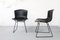 Model 420 Chairs in Black Leather by Harry Bertoia for Knoll International, Set of 4 5