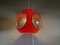 Vintage Colani Ufo Deckenlampe aus rotem Kunststoff von Massive, 1970er 17