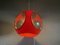 Vintage Colani Ufo Deckenlampe aus rotem Kunststoff von Massive, 1970er 18