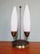 Large Table Lamp in Brass and White Opaline, 1960s 1