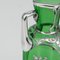 Vasi in vetro verde americano con rivestimento in argento, anni '20, set di 2, Immagine 8