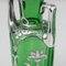 20th Century American Green Glass Vases with Silver Overlay, 1920s, Set of 2 5