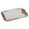 Vintage 20th Century Silver Plated Leather Handled Tray by Hermes for Hermès, Paris, 1970s 1