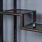 Vintage 20th Century French Black Metal & Smokey Glass Etagere Shelves, 1970s, Set of 2 11