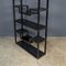 Vintage 20th Century French Black Metal & Smokey Glass Etagere Shelves, 1970s, Set of 2 5