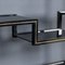 Vintage 20th Century French Black Metal & Smokey Glass Etagere Shelves, 1970s, Set of 2 17