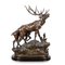 Prosper Lecourtier, Stag & Doe, 19th Century, Bronze 26