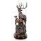 Prosper Lecourtier, Stag & Doe, 19th Century, Bronze 27