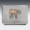 Silver Cigarette Box & Matchbox with Gold Horse Detail from Hermes, 1960s, Set of 2 13