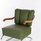 Butaca Bauhaus vintage de cuero verde, años 30, Imagen 4