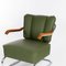 Vintage Bauhaus Armchair in Green Leather, 1930s, Image 4