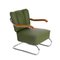 Fauteuil Bauhaus Vintage en Cuir Vert, 1930s 1