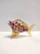Figura decorativa vintage de un pez de cristal de Murano multicolor atribuido a Fratelli Toso, años 50, Imagen 1