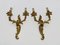 Lampade da parete in bronzo o ottone, anni '50, set di 2, Immagine 8