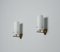 Vintage Italian Wall Lights in Brass and Opaline Glass, 1950s, Set of 2 5