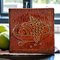 Mid-Century Large Spanish Glazed Terracota Ceramic Natur Morte Art Tile, 1950s, Image 1