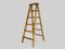 Escalera de pintores vintage de madera, años 50, Imagen 3