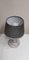 Lampada da tavolo vintage con base in marmo bianco a grana grossa e paralume in tessuto grigio-nero, anni '60, Immagine 7