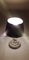 Lampe de Bureau Vintage avec Socle en Marbre Blanc à Gros Grain et Abat-jour en Tissu Gris-Noir, 1960s 3