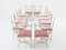 12 Curule Chairs in Steel, Brass & Pink Velvet from Maison Jansen, 1960s, Set of 12 8
