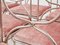 12 Sillas Curule de acero, latón y terciopelo rosa de Maison Jansen, años 60. Juego de 12, Imagen 2
