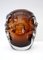 Jarrón Mid-Century moderno de cristal hecho a mano con forma biomórfica en ámbar y marrón atribuido a Börne Augustsson para Åseda, Suecia, Imagen 3