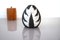 Vintage Danish Pottery Vase with Graphic Monochrome Design and Glazing from Helge Österberg, Image 4
