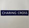 Ultra Charing Cross Blue and White Cartridge Paper London Underground Sign, 1970s 1