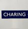 Ultra Charing Cross Blue and White Cartridge Paper London Underground Sign, 1970s 4