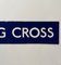 Ultra Charing Cross Blue and White Cartridge Paper London Underground Sign, 1970s 3