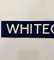 Ultra Whitechapel London Underground Schild mit Patronenpapier in Blau & Weiß, 1970er 2