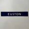 Ultra Euston London Underground Schild mit Patronenpatronen in Blau & Weiß, 1970er 1