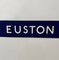 Ultra Euston Blue and White Cartridge Paper London Underground Sign, 1970s 4