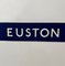 Ultra Euston London Underground Schild mit Patronenpatronen in Blau & Weiß, 1970er 4