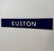 Ultra Euston Blue and White Cartridge Paper London Underground Sign, 1970s 2