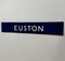 Ultra Euston London Underground Schild mit Patronenpatronen in Blau & Weiß, 1970er 2