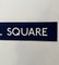 Ultra Russel Square London Underground Schild mit Patronenpapier in Blau & Weiß, 1970er 4