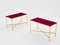 Bamboo, Brass and Red Lacquer End Tables from Maison Baguès, 1960s, Set of 2 10