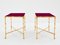 Bamboo, Brass and Red Lacquer End Tables from Maison Baguès, 1960s, Set of 2, Image 6