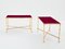 Bamboo, Brass and Red Lacquer End Tables from Maison Baguès, 1960s, Set of 2 9