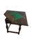 Antiker Kartentisch aus geschnitzter Eiche mit Einzelschublade und Spielfächern 6