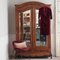 Glass and Wood Wardrobe with Mirror 15